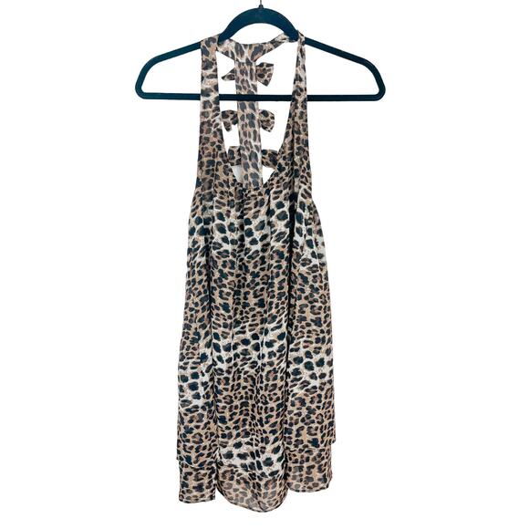 In Bloom by Jonquil Chemise Nightgown Leopard Print Racerback Slip Medium Size - Picture 1 of 8